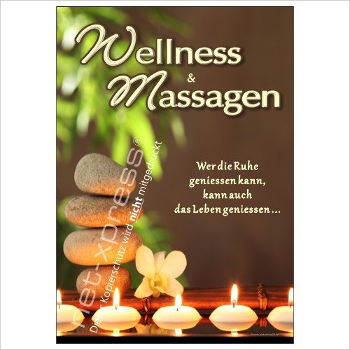 net-xpress Plakat Wellness Massagen A1 Werbeplakat Plakat Poster Wellness Massage von net-xpress