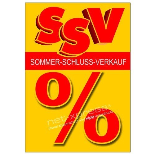 net-xpress SSV-Plakat für den Sommer-Schluss A1, Werbeplakat Poster Werbung von net-xpress