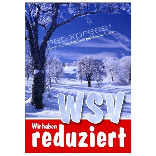 net-xpress Werbeplakat WSV Winter-Schluss DIN A1, Plakat Poster Werbung von net-xpress