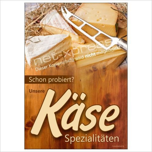 net-xpress Werbeplakat für Käse-Spezialitäten A1 Werbeplakat Plakat Poster Käse von net-xpress