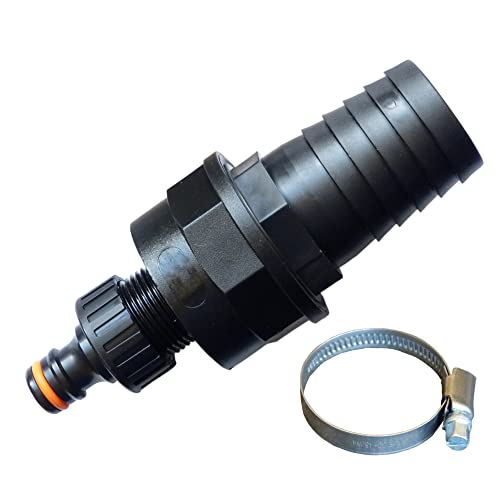netSells - Auswahl Größe - Stabiler Adapter für Gardena Stecksystem auf 25 32 38 mm Pool Schlauch Schlauchverbinder Schlauchadapter, Hier: 1 Stück Ø 38 mm, inkl. Schlauchschelle von netSells