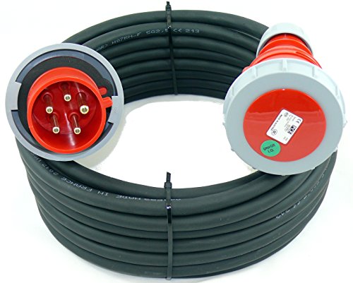 CEE Kabel mit PW wasserdicht 5G2,5 5x2,5 32A MAX 20A Belastung IP67 50m von netbote24