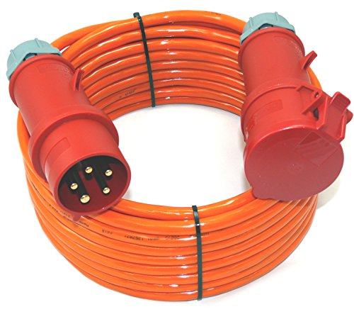 CEE PUR Verlängerung H07BQ-F 5G2,5 5x2,5 32A MENNEKES Phasenwender 25m von netbote24