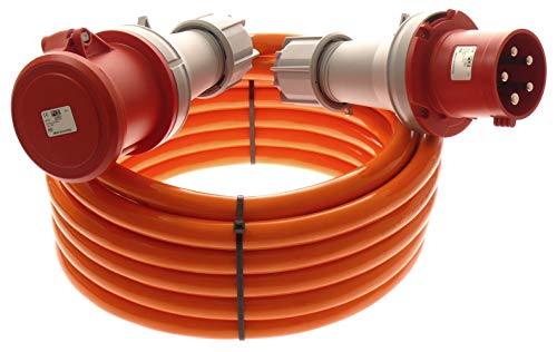 CEE Starkstromkabel Verlängerungskabel 63A 400V Pur Leitung H07BQ-F 5g10 5x10 mm² Außenbereich IP44 25m von netbote24