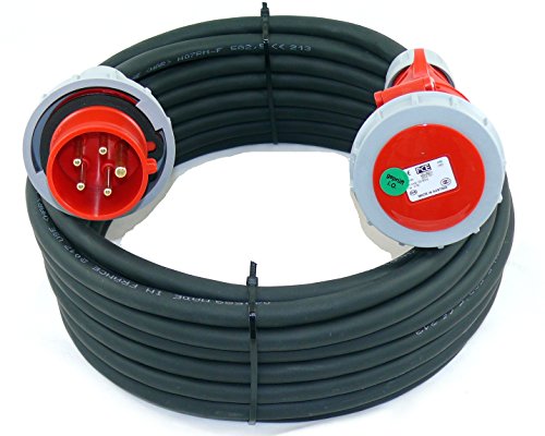 CEE Verlängerungskabel wasserdicht H07NR 5G2,5 5x2,5 16A PCE IP67 25m von netbote24