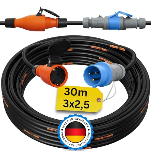 CEE auf Schuko Adapter 30m Camping Stromkabel TITANEX 3x2,5 Landstromkabel Wohnmobil Wohnwagen Kabel Camping Adapter 30 Meter Strom Verlängerungskabel CEE-Stecker Campingstecker CEE auf Schuko Adapter 30m Camping Stromkabel TITANEX 3x2,5 Landstromkabel Wohnmobil Wohnwagen Kabel Camping Adapter 30 Meter Strom Verlängerungskabel CEE-Stecker Campingstecker von netbote24