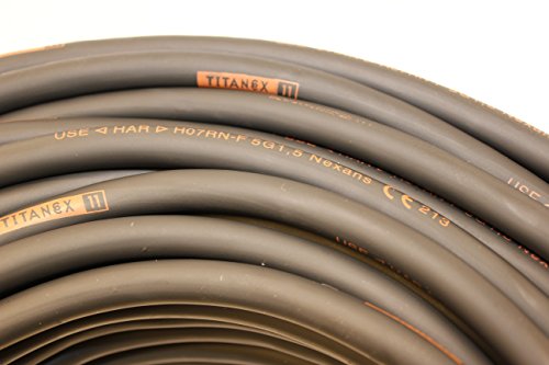 netbote24 TITANEX Kabel H07RN-F 5x1,5 mm² (5G1,5) Baustellenkabel, Industriekabel geeignet für den Außenbereich 5-50m (10m) von netbote24