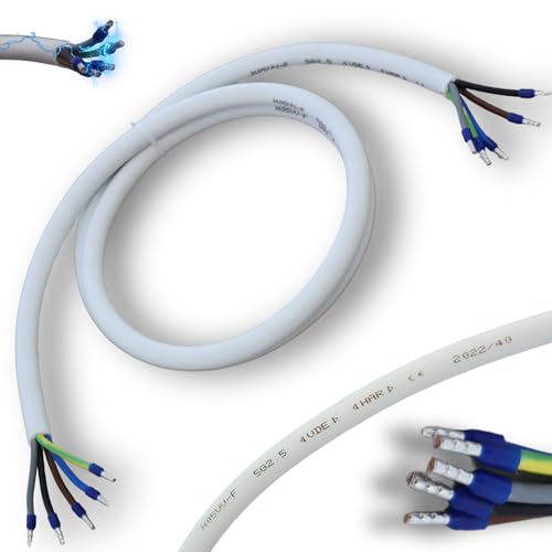 maxgo Herdanschlusskabel 4,5m H05VV-F 5x2,5 Kabel Herd Anschlußkabel Anschluss-Set für Backöfen & Herde Herdanschlussleitung Mantelleitung Backofen Anschlusskabel Herdanschlußkabel von netbote24