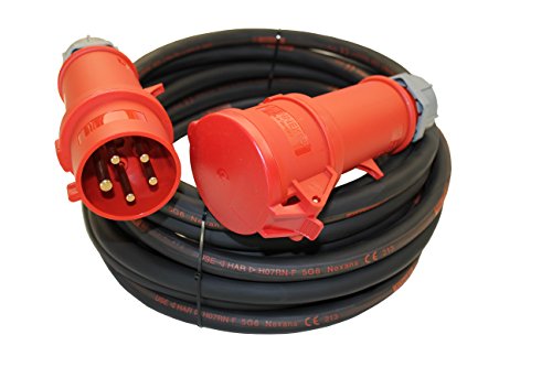netbote24 Profi-LINE CEE Verlängerungskabel mit/ohne Phasenwender 32A MENNEKES TITANEX 5G6 H07RN-F 5-50m (10m) von netbote24