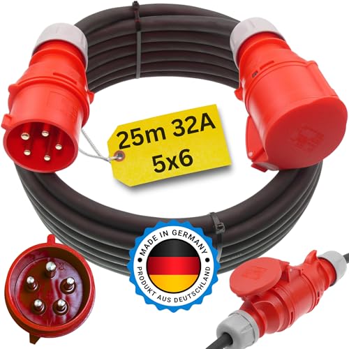 netbote24 Starkstromkabel 32A 25m H07RN-F 5x6 Starkstrom Verlängerungskabel CEE Verlängerung 32 Ampere Kabel 5x6mm2 Baustelle Werkstatt Industrie Geeignet Outdoor IP44 Spritzwassergeschütz netbote24 Starkstromkabel 32A 25m H07RN-F 5x6 Starkstrom Verlängerungskabel CEE Verlängerung 32 Ampere Kabel 5x6mm2 Baustelle Werkstatt Industrie Geeignet Outdoor IP44 Spritzwassergeschütz von netbote24