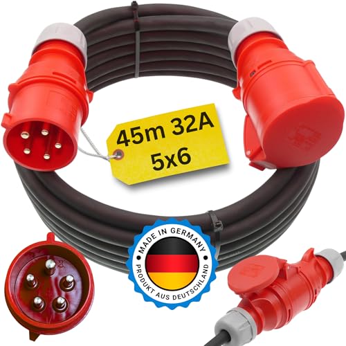 netbote24 Starkstromkabel 32A 45m H07RN-F 5x6 Starkstrom Verlängerungskabel CEE Verlängerung 32 Ampere Kabel 5x6mm2 Baustelle Werkstatt Industrie Geeignet Outdoor IP44 Spritzwassergeschütz netbote24 Starkstromkabel 32A 45m H07RN-F 5x6 Starkstrom Verlängerungskabel CEE Verlängerung 32 Ampere Kabel 5x6mm2 Baustelle Werkstatt Industrie Geeignet Outdoor IP44 Spritzwassergeschütz von netbote24