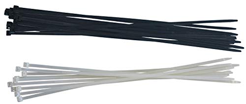 10 x Kabelbinder 7,6x370mm natur oder schwarz, für Bündel bis 105mm, Farbe:Natur von NETPROSHOP