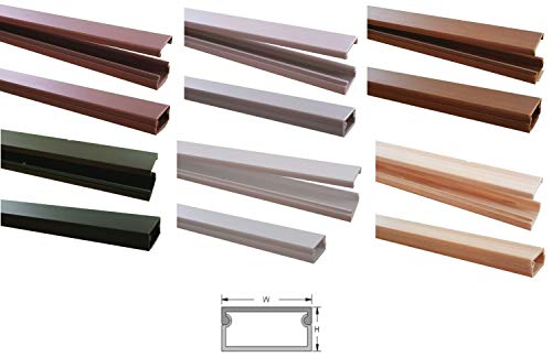 netproshop 1m Kabelkanal 19,1x11mm-Außenmaß selbstklebend, Farbe:Braun von NETPROSHOP