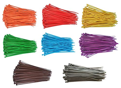 netproshop 200 x Kabelbinder 2,5x100mm farbig, für Bündel bis 22mm, Farbe:Silber von NETPROSHOP