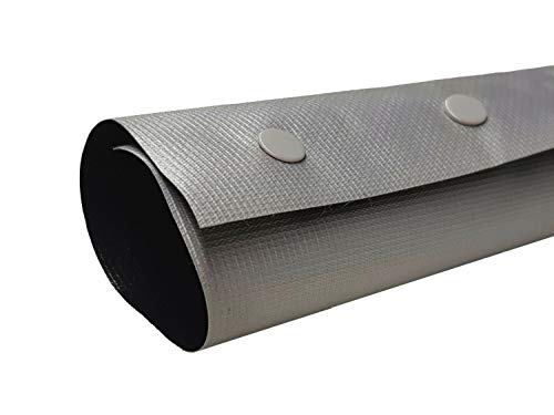 netproshop 1 Meter EMV Abschirm Klett Manschette Grau mit Druckknöpfen 46-50mm von NETPROSHOP
