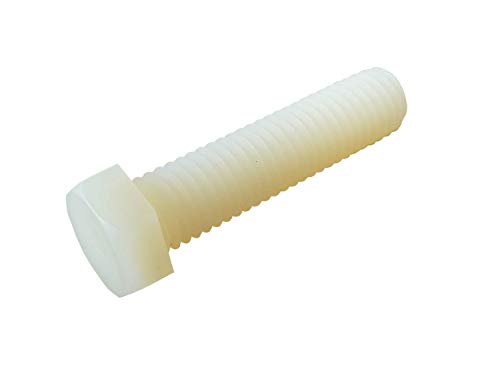netproshop 10 x Kunststoffschraube: Sechskant - Kreuzschlitz - Mutter Gr. M3 bis M10, Typ:Sechskantschraube, Ausführung:M8-40 mm von NETPROSHOP