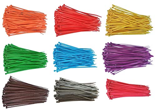 netproshop 100 x Kabelbinder 4,8x300mm, für Bündel bis 80mm, Farbe:Silber von NETPROSHOP