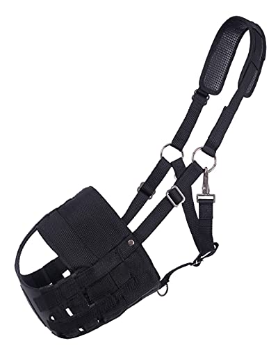 NETPROSHOP Fressbremse Beweidungsmaske mit Nasenlöchern Shetty Pony Cob Full, Groesse:Pony, Farbe:Schwarz von NETPROSHOP