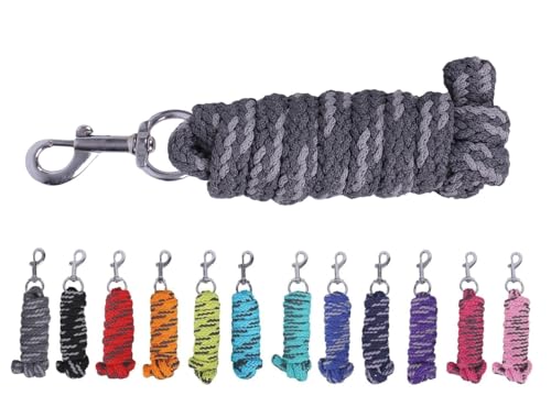 NETPROSHOP Halfter ODER Führstrick Einfarbig für Ihre Lieblinge Mini Shetty bis XL Full, Groesse:Strick, Farbe:Anthrazit von NETPROSHOP