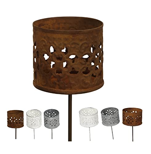 NETPROSHOP Kerzenhalter Krone Krönchen zum Stecken Teelichthalter Durchmesser 4,5 + 6cm, Farbe:Rost Antik, Auswahl:4.5 cm von NETPROSHOP