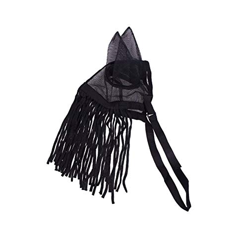 netproshop Fliegenfransen mit Feinmaschigen Ohren und Elastischem Verschluss Gr. Pony-XLFull, Groesse:Full, Farbe:Schwarz von NETPROSHOP