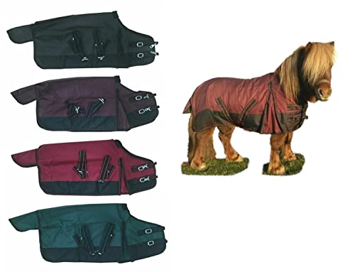 netproshop Regendecke für unsere Kleinen Falabella, Mini Shetty, Shetty, Pony Gr.75-115, Groesse:95, Farbe:Rot von NETPROSHOP