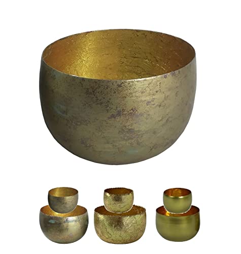 NETPROSHOP Teelichthalter Metallschale Gold und Bronze Windlicht 8cm und 12 cm, Farbe:Bronze, Auswahl:8 cm von NETPROSHOP