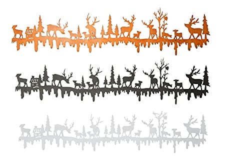 NETPROSHOP Winterlandschaft Metallprofil als Kranz aufstellbar, ca. 50 cm lang, Farbwahl, Farbe:Rost NETPROSHOP Winterlandschaft Metallprofil als Kranz aufstellbar, ca. 50 cm lang, Farbwahl, Farbe:Rost von NETPROSHOP