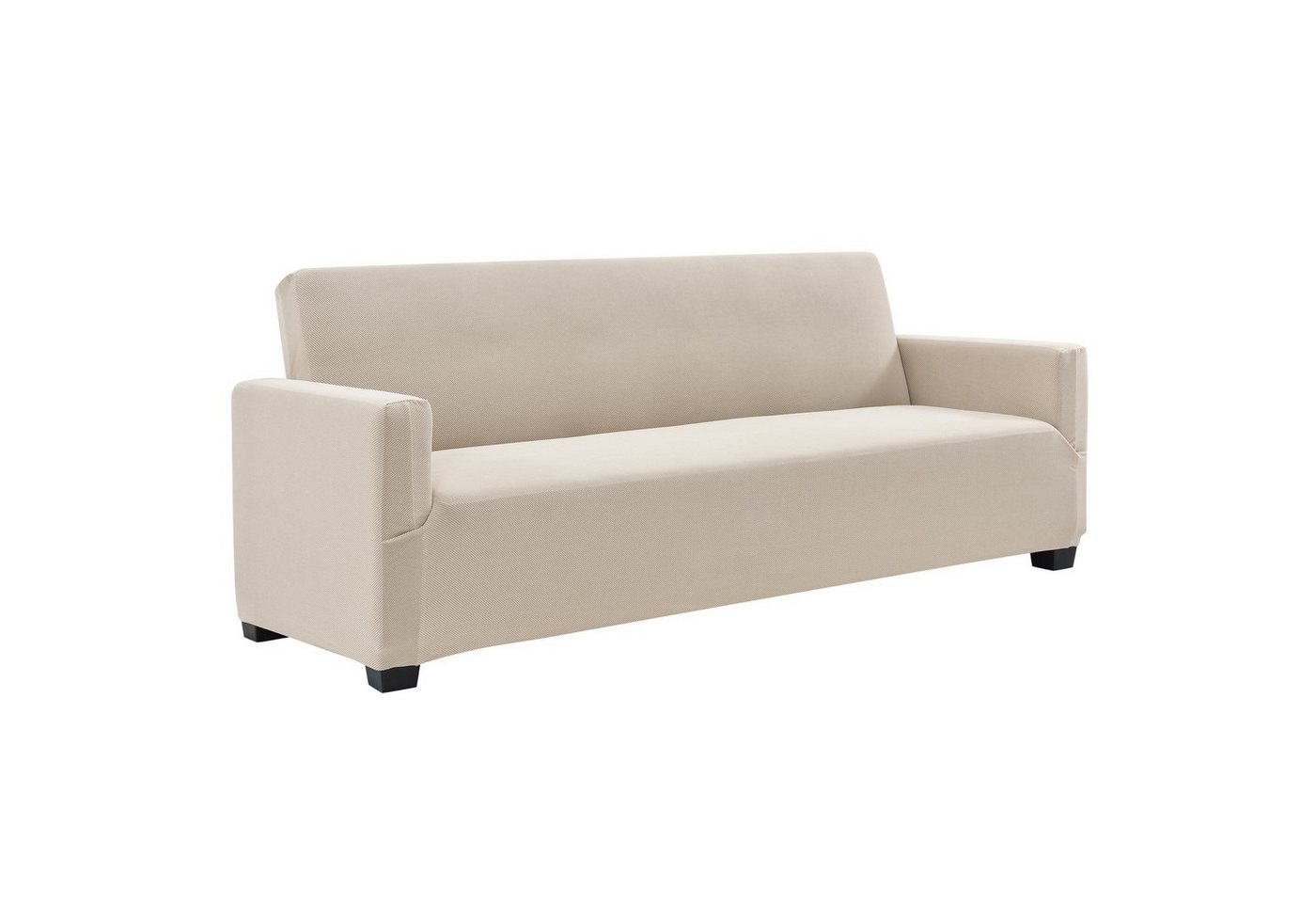 Sofahusse, neu.haus, Sofabezug 3-Sitzer 140-210cm Sandfarben von neu.haus