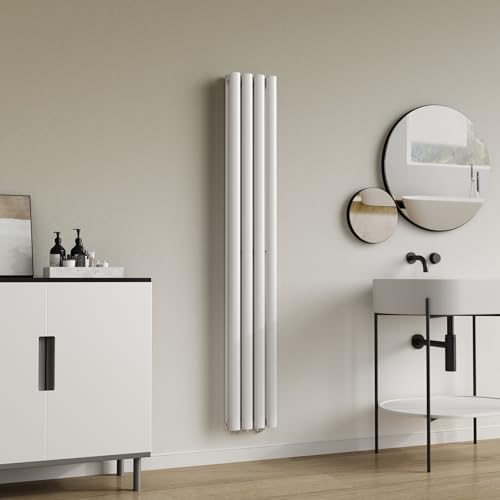 [neu.haus] Flachheizkörper Nore Röhrenheizkörper Designheizkörper Heizung Paneelheizkörper Raumheizkörper Mittelanschluss Doppellagig Horizontal für Wohn-und Schlafzimmer Küche Bad 160x24cm Weiß 812W von [neu.haus]