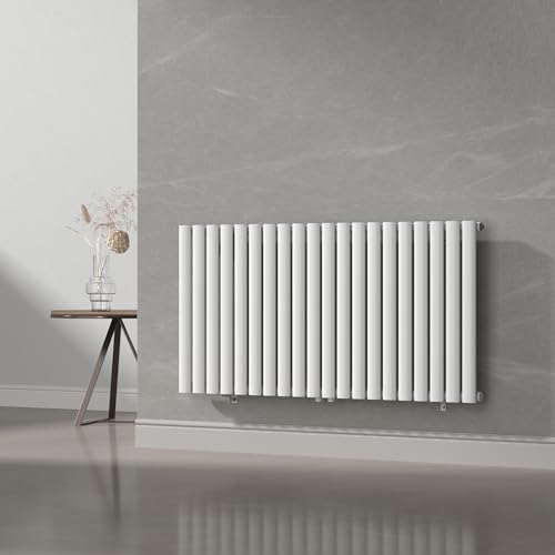 [neu.haus] Flachheizkörper Nore Röhrenheizkörper Designheizkörper Heizung Paneelheizkörper Raumheizkörper Mittelanschluss Einlagig Horizontal für Wohn-und Schlafzimmer Küche Bad 60x120cm Weiß 857W von [neu.haus]