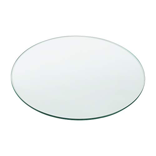 [neu.Haus] Glasplatte 'Glasgow' Ø50cm Rund Glasscheibe Tischplatte ESG Glas Kaminplatte Kaminglas DIY Tisch von Neuhaus