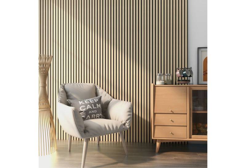 neu.holz 3D Wandpaneel, (Set, 16-tlg) »Vang« Akustik Wandpaneel Eiche 11,52m² von neu.holz