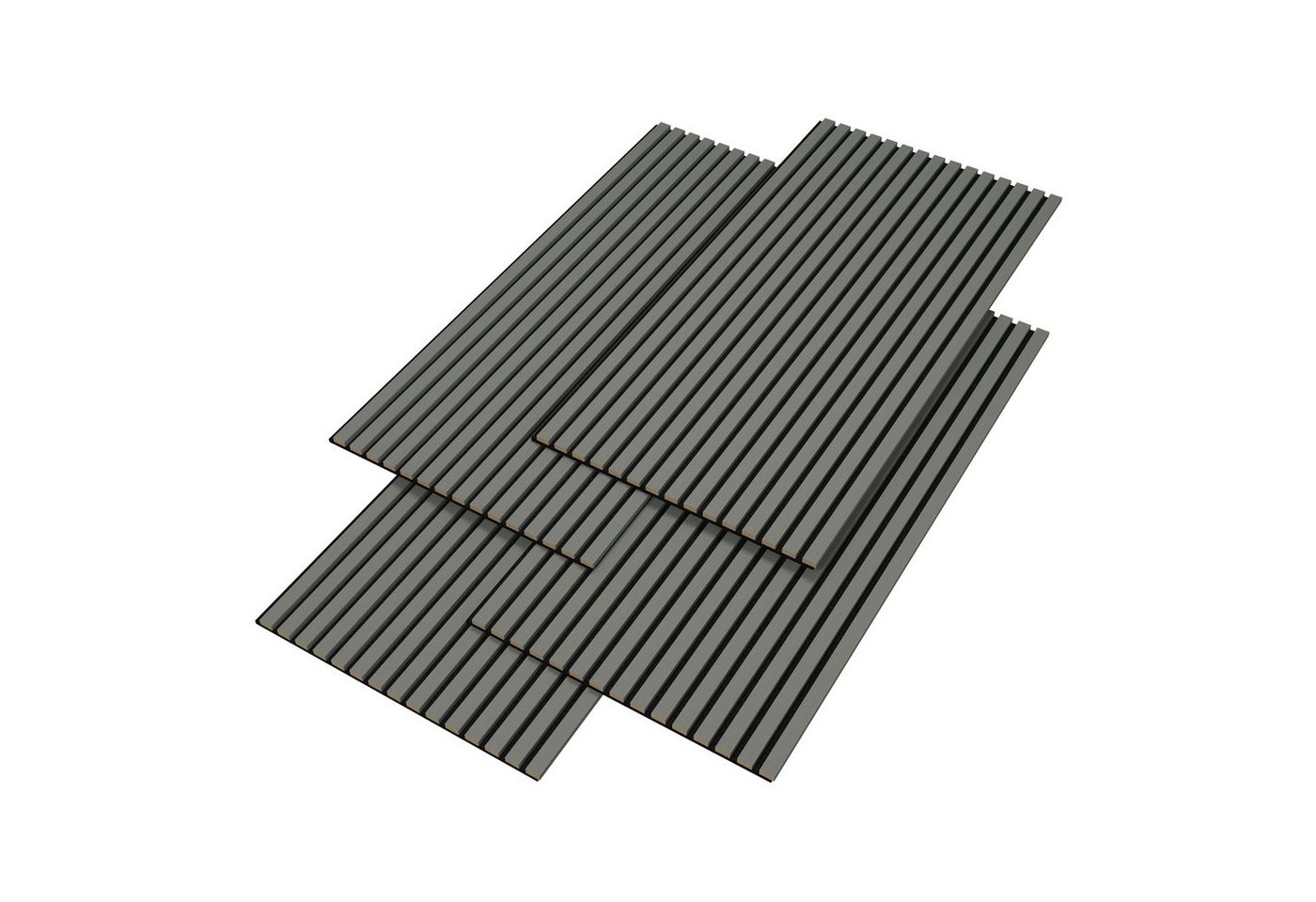 neu.holz 3D Wandpaneel, (Set, 4-tlg) »Vang« Akustik Wandpaneel im 4er Set Eiche, hellgrau von neu.holz