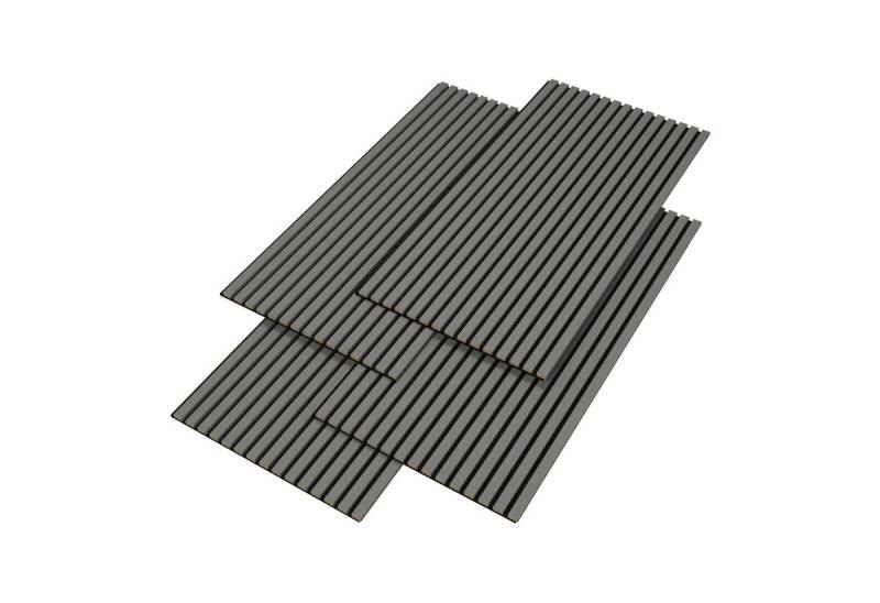 neu.holz 3D Wandpaneel, (Set, 4-tlg) »Vang« Akustik Wandpaneel im 4er Set Eiche, hellgrau von neu.holz