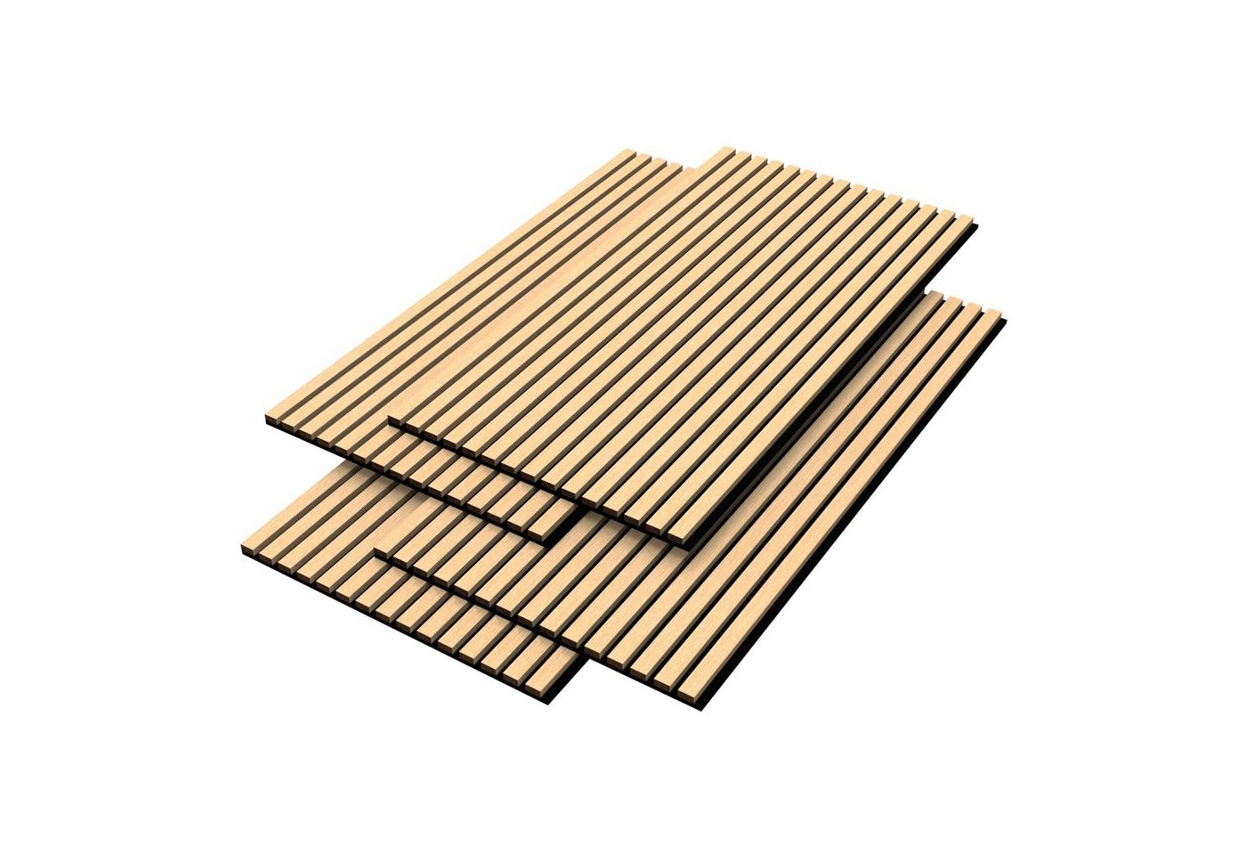 neu.holz 3D Wandpaneel, (Set, 4-tlg) »Vang« Akustik Wandpaneel im 4er Set Eiche von neu.holz