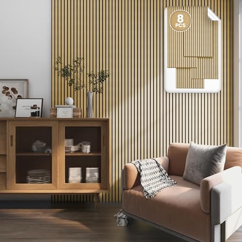 NEU.HOLZ Akustikpaneele Holz - Schalldämmung Wandpaneele in Holzoptik Eiche hell, Schallschutz Akustikplatten Wandverkleidung innen, Schallabsorber Paneele Wand & Decke, Holzpaneele Wand 5,76 m² NEU.HOLZ Akustikpaneele Holz - Schalldämmung Wandpaneele in Holzoptik Eiche hell, Schallschutz Akustikplatten Wandverkleidung innen, Schallabsorber Paneele Wand & Decke, Holzpaneele Wand 5,76 m² von neu.holz