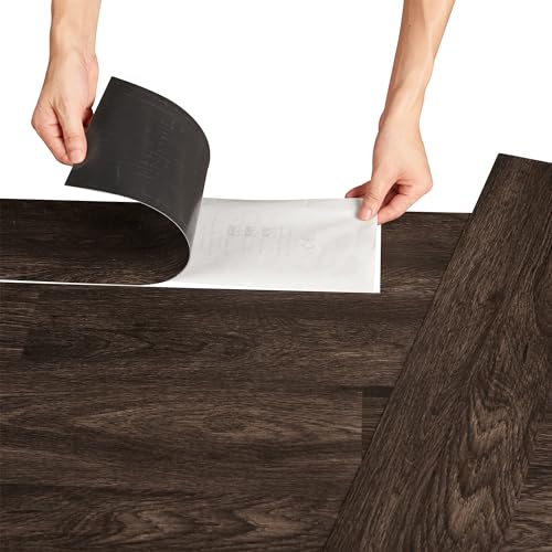 neu.holz Vinylboden Vanola Laminat Selbstklebend rutschfest Antiallergen Bodenbelag PVC-Platten 5,85 m² Dark Wood Wenge von neu.holz