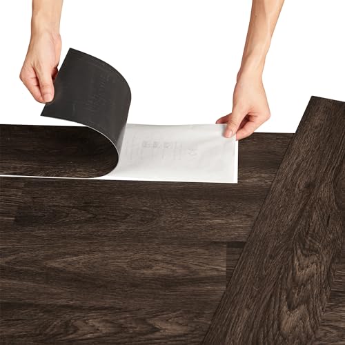 neu.holz Vinylboden Vanola Laminat Selbstklebend rutschfest Antiallergen Bodenbelag PVC-Platten 0,975 m² Dark Wood Wenge von neu.holz