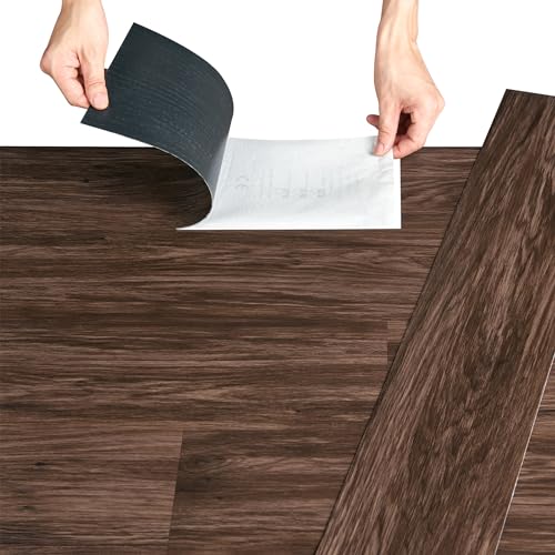 neu.holz Vinylboden Vanola Laminat Selbstklebend rutschfest Antiallergen Bodenbelag PVC-Platten 0,975 m² Smoked Oak von neu.holz