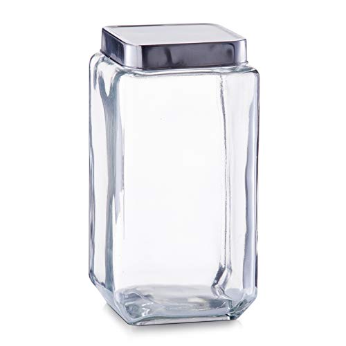 Glas Vorratsglas mit Edelstahldeckel 2 Liter neuetischkultur von neuetischkultur