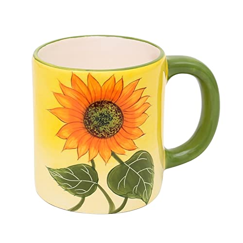 Kaffeepot rund, Keramik Sonnenblume neuetischkultur von neuetischkultur