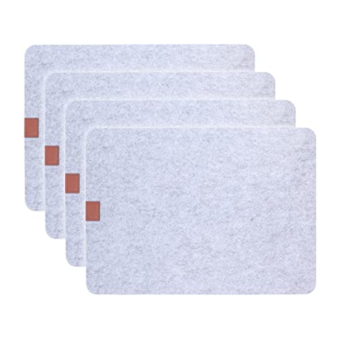 Platzset 4-teilig Filz eckig Platzmatte Platzdeckchen Tischset Hellgrau neuetischkultur Platzset 4-teilig Filz eckig Platzmatte Platzdeckchen Tischset Hellgrau neuetischkultur von neuetischkultur