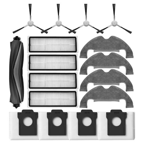Neutop Ersatzteile kompatibel mit Dreame D10 Plus Gen 2, Roboter-Staubsauger-Zubehör mit 1 Hauptbürste, 4 Filter, 4 Seitenbürsten, 4 Wischpads, 4 Staubbeuteln von neutop