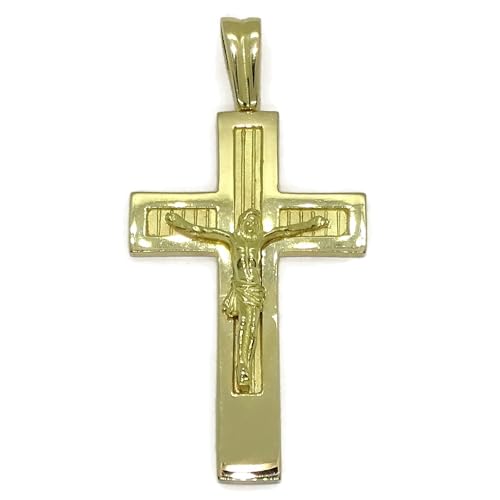 Never Say Never Großes und wunderschönes Kreuz mit Christus aus 18-karätigem Gold. Gewicht: 10,25 g aus 18-karätigem Gold. Ideal für Herren oder Damen. von never say never