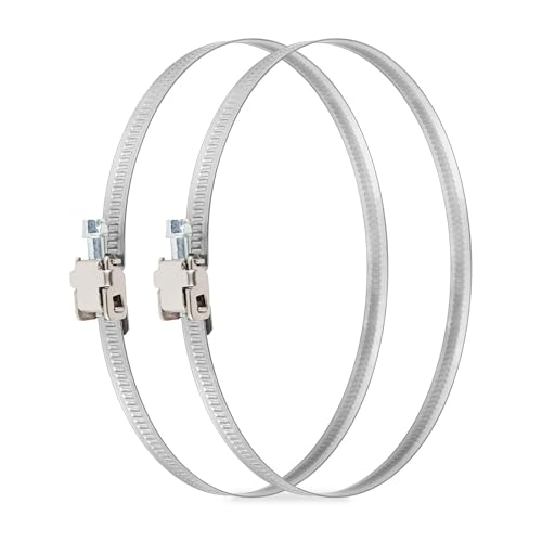 neverest® Profi Schlauchschellen 2 set Edelstahl Rohrschellen 125 mm Schlauchschelle mit Schneckenantrieb Bandschelle Schlauchklemme für Trockner, Abluftschlauch, Aluflexschlauch, Abluftventilator von neverest