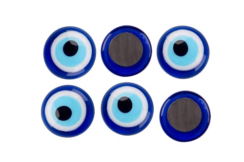 nevfactory Nev Nazar Boncuk Evil Eye Magnet - Handgefertigter Mystischer Glücksbringer aus dem Orient (4cm) x10 Stück aus Glas von nevfactory