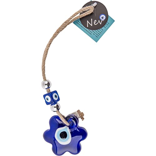 nevfactory Nev Nazar Boncuk Evil Eye Mini Stern Wanddeko - Handgefertigter Mystischer Glücksbringer mit Türkischem Auge aus Glas von nevfactory