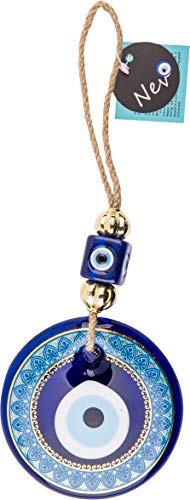 nevfactory Nev Nazar Boncuk Evil Eye Wanddeko - Handgefertigter Mystischer Glücksbringer mit Türkischem Auge aus Glas von nevfactory