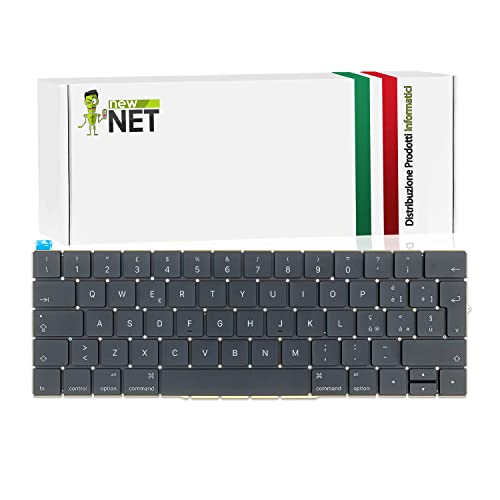 new net Keyboards - Tastatur kompatibel mit Notebook Mac Book Pro 13"/15" 3071 MPTT2LL/A A1707 MPXV2LL/A [ ITA-Layout - Ohne Rahmen ] von new net